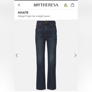 Khaite Abigail Women's Jeans. Size 26, Color is Lansing.